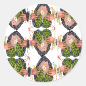 St. Patrick's Day Flower Heart en Clover Bouquets Ronde Sticker (Voorkant)