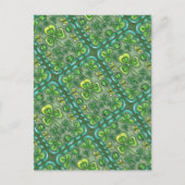 ST. PATRICK'S DAY FOLK ART SHAMROCKS N' LADYBUGS BRIEFKAART (Voorkant)