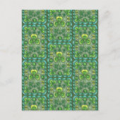 ST. PATRICK'S DAY FOLK ART SHAMROCKS N' LADYBUGS BRIEFKAART (Voorkant)