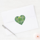 ST. PATRICK'S DAY FOLK ART SHAMROCKS N' LADYBUGS HART STICKER (Envelop)