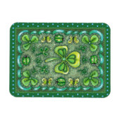 ST. PATRICK'S DAY FOLK ART SHAMROCKS N' LADYBUGS MAGNEET (Horizontaal)