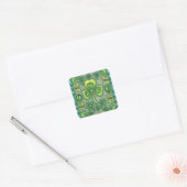 ST. PATRICK'S DAY FOLK ART SHAMROCKS N' LADYBUGS VIERKANTE STICKER (Envelop)