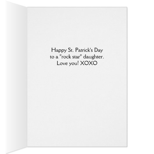 St. Patrick's Day for a Rock Star Daughter (Binnen (Rechts))