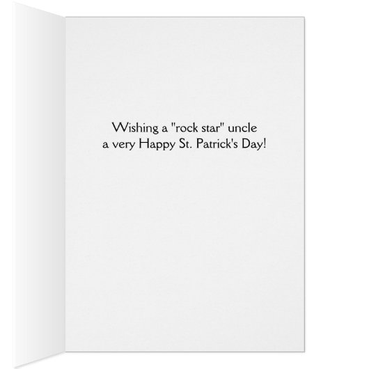 St. Patrick's Day for a Rock Star oom, Shamrock (Binnen (Rechts))