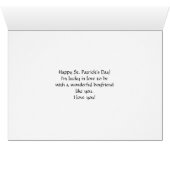 St. Patrick's Day for Boyvriend, XOXO Shamrocks (Binenzijde Horizontaal (Onderkant))