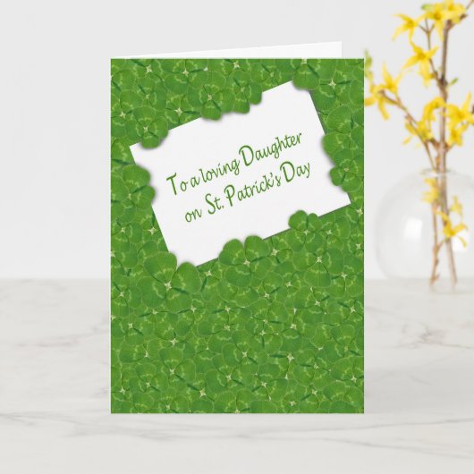 St.Patrick's Day for Daughter Kaart (Gele Bloem)