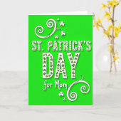 St Patricks Day For Mom Card Kaart (Gele Bloem)
