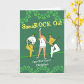 St. Patrick's Day for Niece Shamrock on Kaart (Gele Bloem)