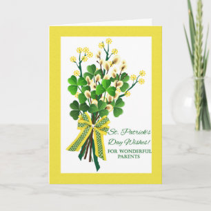 St. Patrick's Day for Parents with Shamrocks Kaart