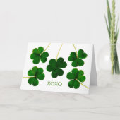 St. Patrick's Day for Partner, XOXO Shamrocks Kaart (Voorkant)