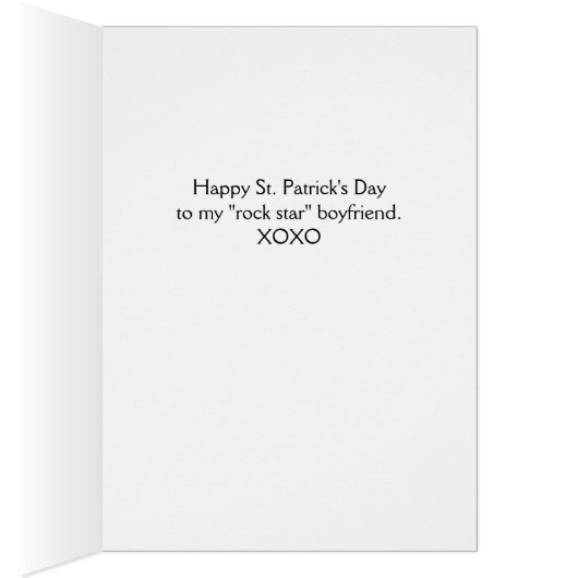 St. Patrick's Day for Rock Star Boyvriend (Binnen (Rechts))
