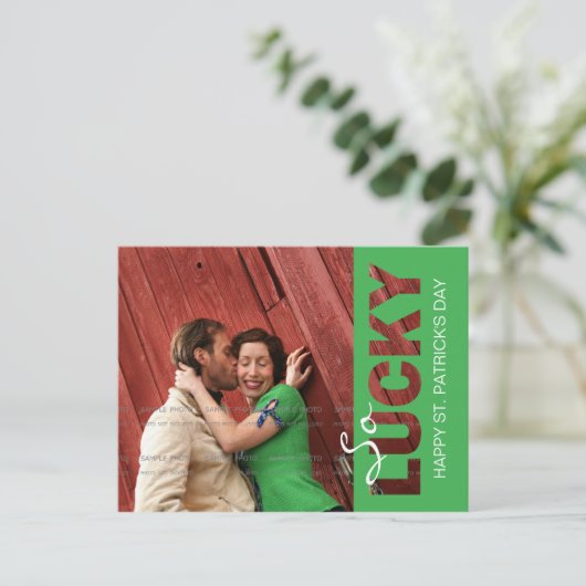 St Patrick's Day Foto Briefkaart Sjabloon | uitsni (Staand voorkant)