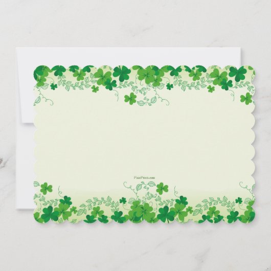 St. Patrick's Day Foto Uitnodiging (Achterkant)