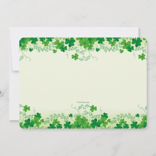 St. Patrick's Day foto-uitnodiging Kaart (Achterkant)