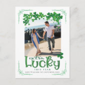 St Patrick's Day Foto Zwangerschap Aankondigingskaart (Voorkant)