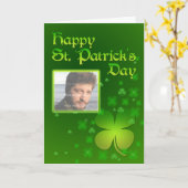 St. Patrick's day-fotokaart Kaart (Gele Bloem)