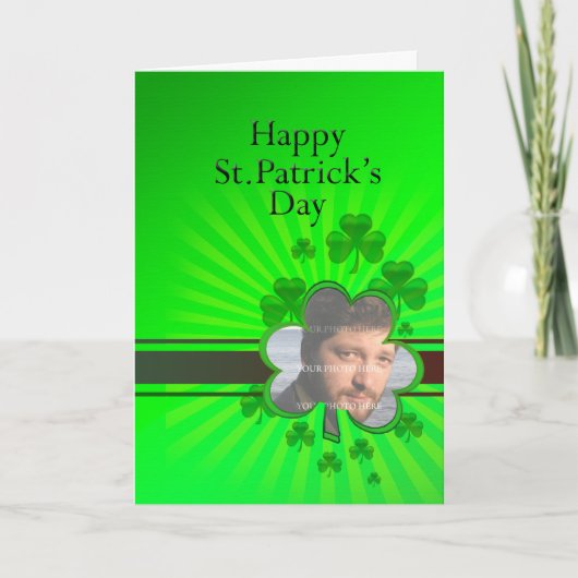 St. Patrick's day-fotokaart Kaart (Voorkant)
