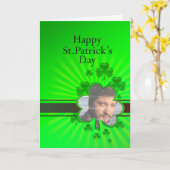 St. Patrick's day-fotokaart Kaart (Gele Bloem)