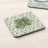  St Patrick's Day Four Leaf Clover  Bier Onderzetter (Linkerzijde)