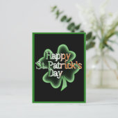 St. Patrick's Day Four Leaf Clover Feestdagenkaart (Staand voorkant)