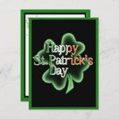 St. Patrick's Day Four Leaf Clover Feestdagenkaart (Voorkant / Achterkant)