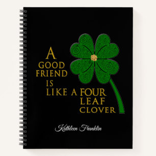 St. Patrick's Day Four Leaf Clover Good Friends Notitieboek