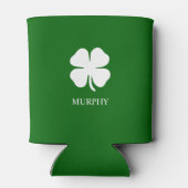 St Patricks Day Four Leaf Clover Green Iers bier Blikjeskoeler (Achterkant)