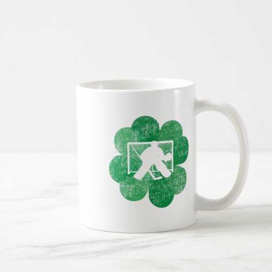 St Patricks Day Four Leaf Clover - Lucky Hockey Go Koffiemok (Rechts)