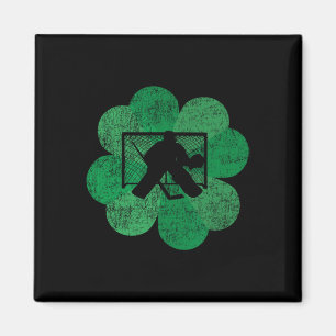 St Patricks Day Four Leaf Clover - Lucky Hockey Go Magneet
