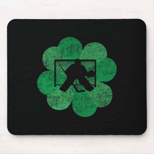 St Patricks Day Four Leaf Clover - Lucky Hockey Go Muismat (Voorkant)