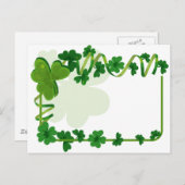 St. Patrick's Day Four Leaf Clover Lucky Shamrocks Briefkaart (Voorkant / Achterkant)