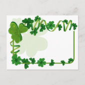St. Patrick's Day Four Leaf Clover Lucky Shamrocks Briefkaart (Voorkant)