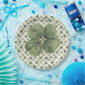  St Patrick's Day Four Leaf Clover  Papieren Bordje (Feest)