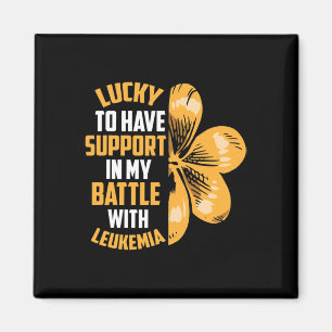 St Patricks Day Four Leaf Clover Raise Leukemie Aw Magneet