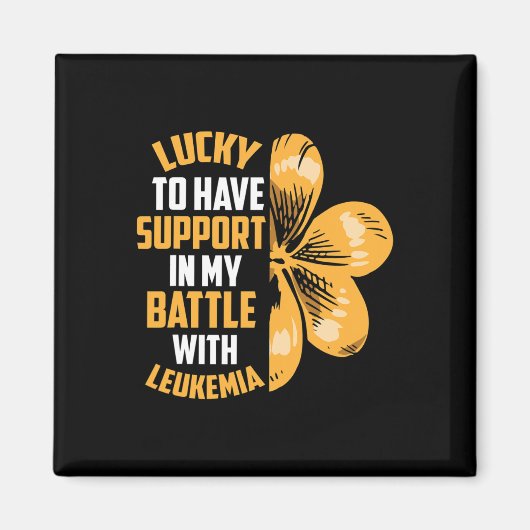St Patricks Day Four Leaf Clover Raise Leukemie Aw Magneet (Voorkant)