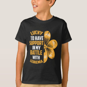 St Patricks Day Four Leaf Clover Raise Leukemie Aw T-shirt