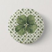  St Patrick's Day Four Leaf Clover  Ronde Button 5,7 Cm (Voorkant)