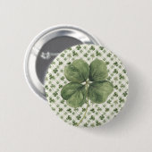  St Patrick's Day Four Leaf Clover  Ronde Button 5,7 Cm (Voorkant /achterkant)