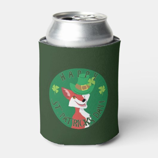 St. Patrick's Day Fox Blikjeskoeler (Blikje Voorkant)