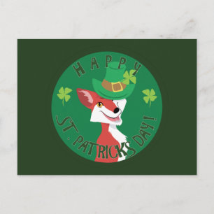 St. Patrick's Day Fox Briefkaart
