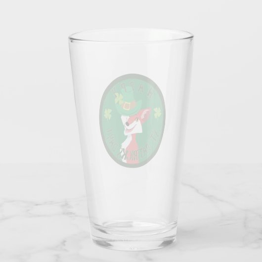 St. Patrick's Day Fox Glas (Achterkant)