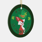 St. Patrick's Day Fox Keramisch Ornament (Rechts)