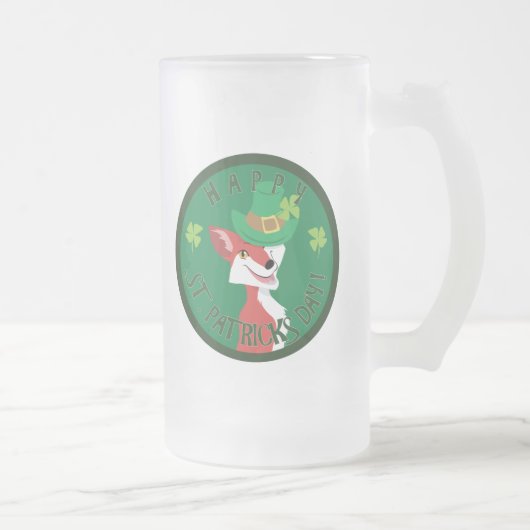 St. Patrick's Day Fox Matglas Bierpul (Rechts)