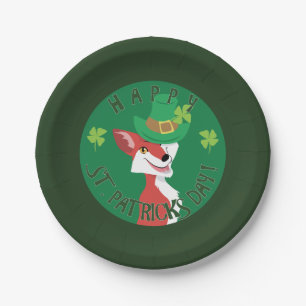 St. Patrick's Day Fox Papieren Bordje
