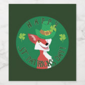 St. Patrick's Day Fox Wijn Etiket (Enkel label)