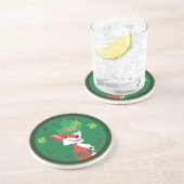 St. Patrick's Day Fox Zandsteen Onderzetter (Zijkant)