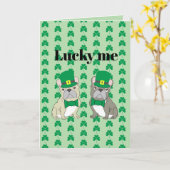 St. Patrick's Day, Franse Bulldog Kaart (Gele Bloem)