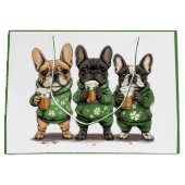 St. Patrick's Day Franse Bulldogs Groot Cadeauzakje (Voorkant)