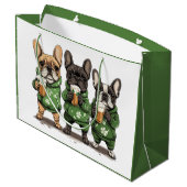 St. Patrick's Day Franse Bulldogs Groot Cadeauzakje (Achterkant Gekanteld)