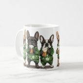 St. Patrick's Day Franse Bulldogs Koffiemok (Voorkant links)